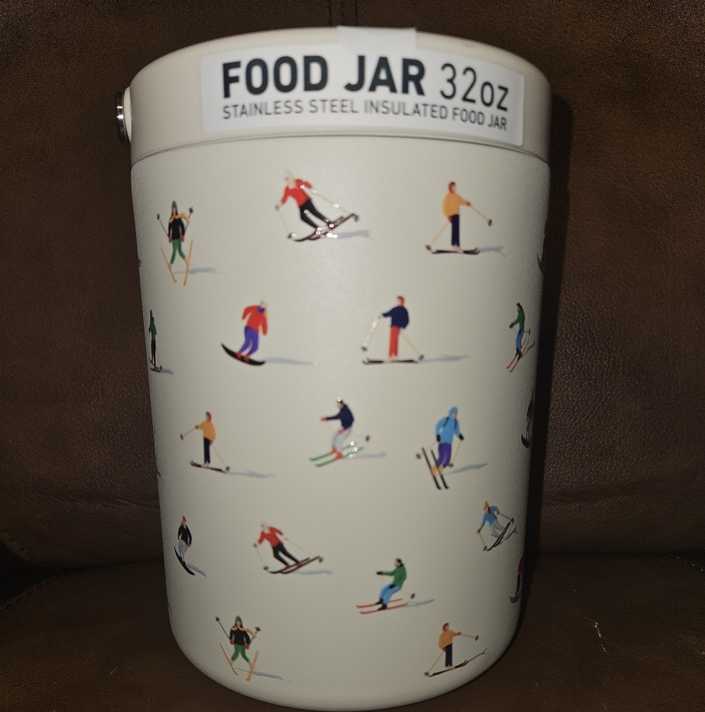 Stainless Steel Insulated Food Jar with Ski Design